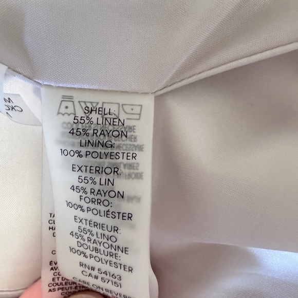 Calvin Klein Linen Belter Blazer in Size 4 - Picture 4 of 12